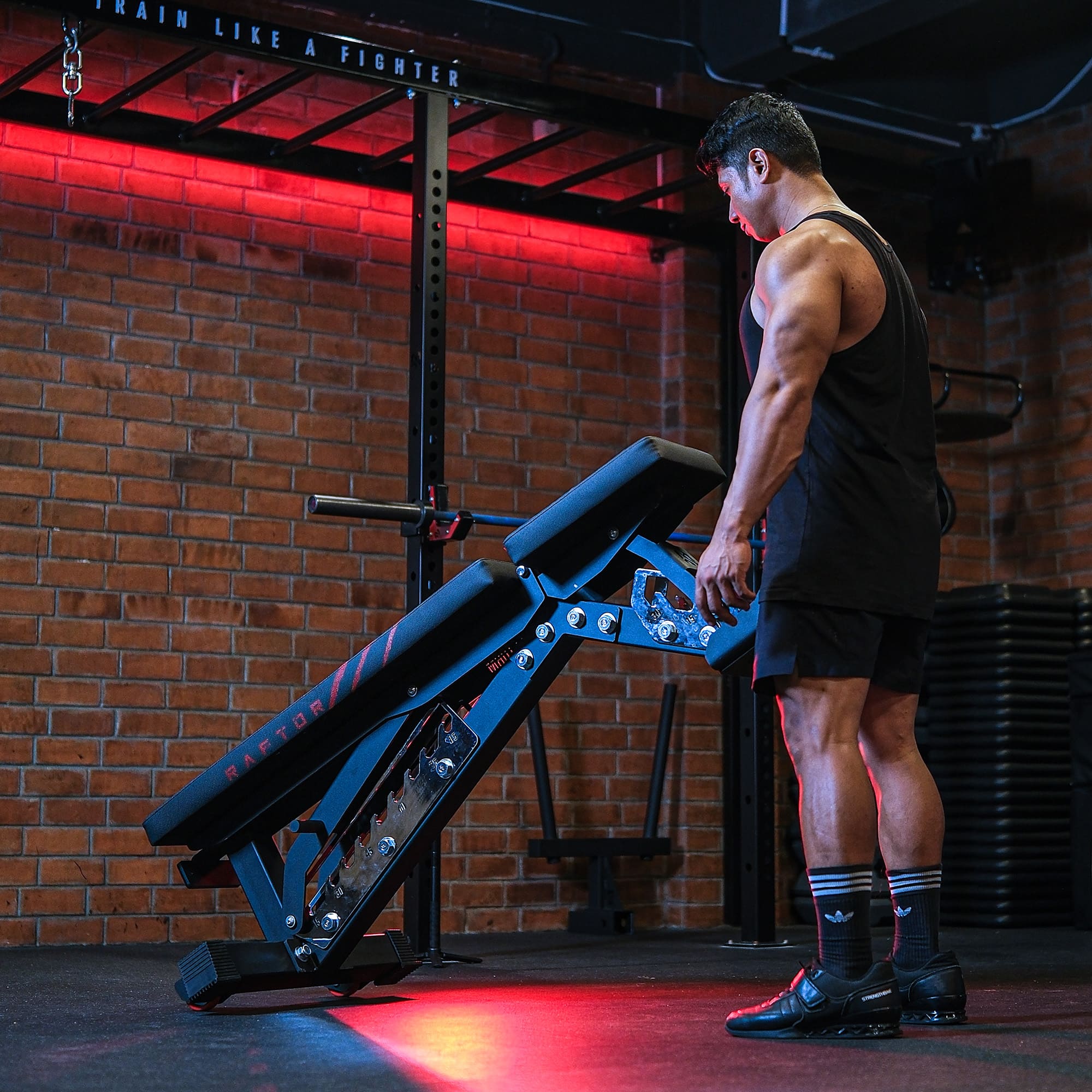 Raptor adjustable bench talent 13 Movestorm Raptor Adjustable Bench – multi-angle steel strength bench