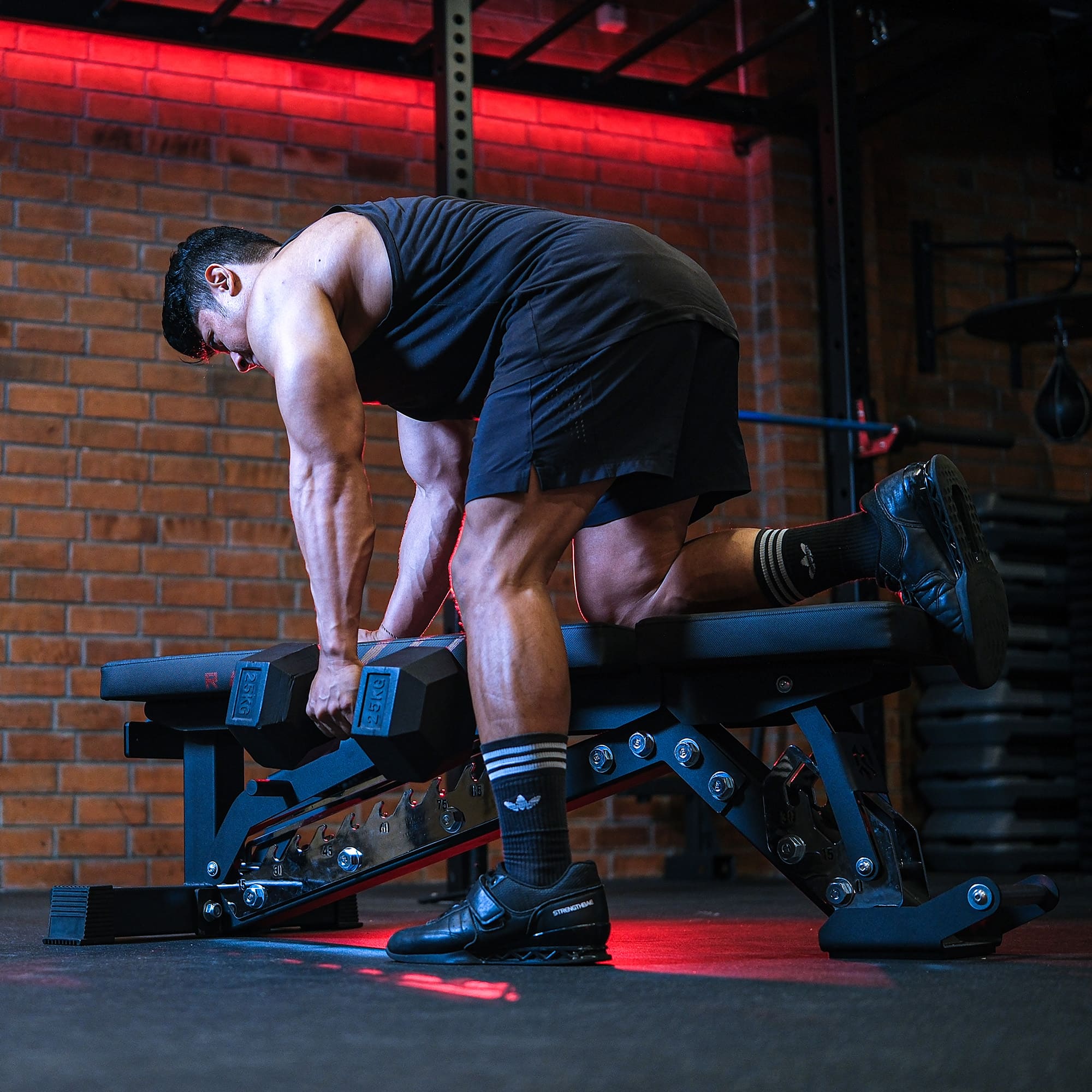 Raptor adjustable bench talent 9 Movestorm Raptor Adjustable Bench – multi-angle steel strength bench