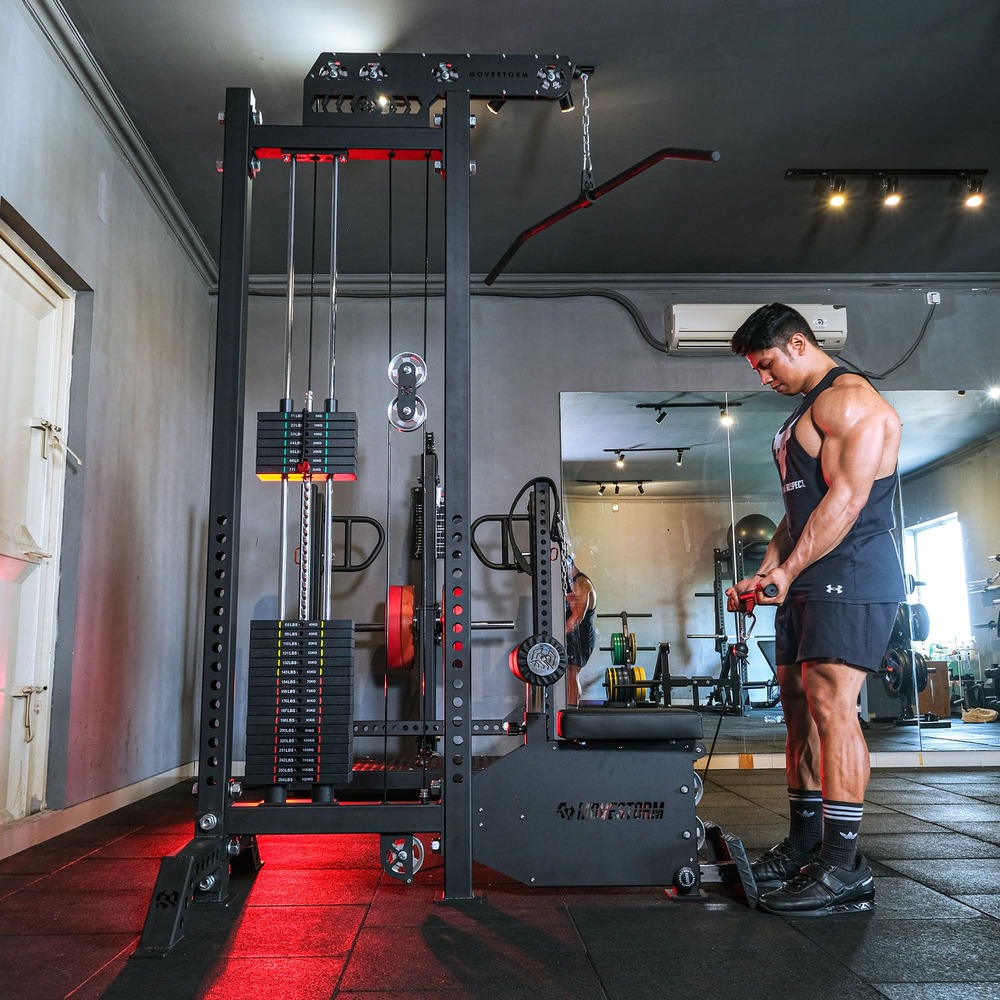 Raptor Lat Pull down talent 2 Movestorm RAPTOR Lat Pulldown Machine with weight stack