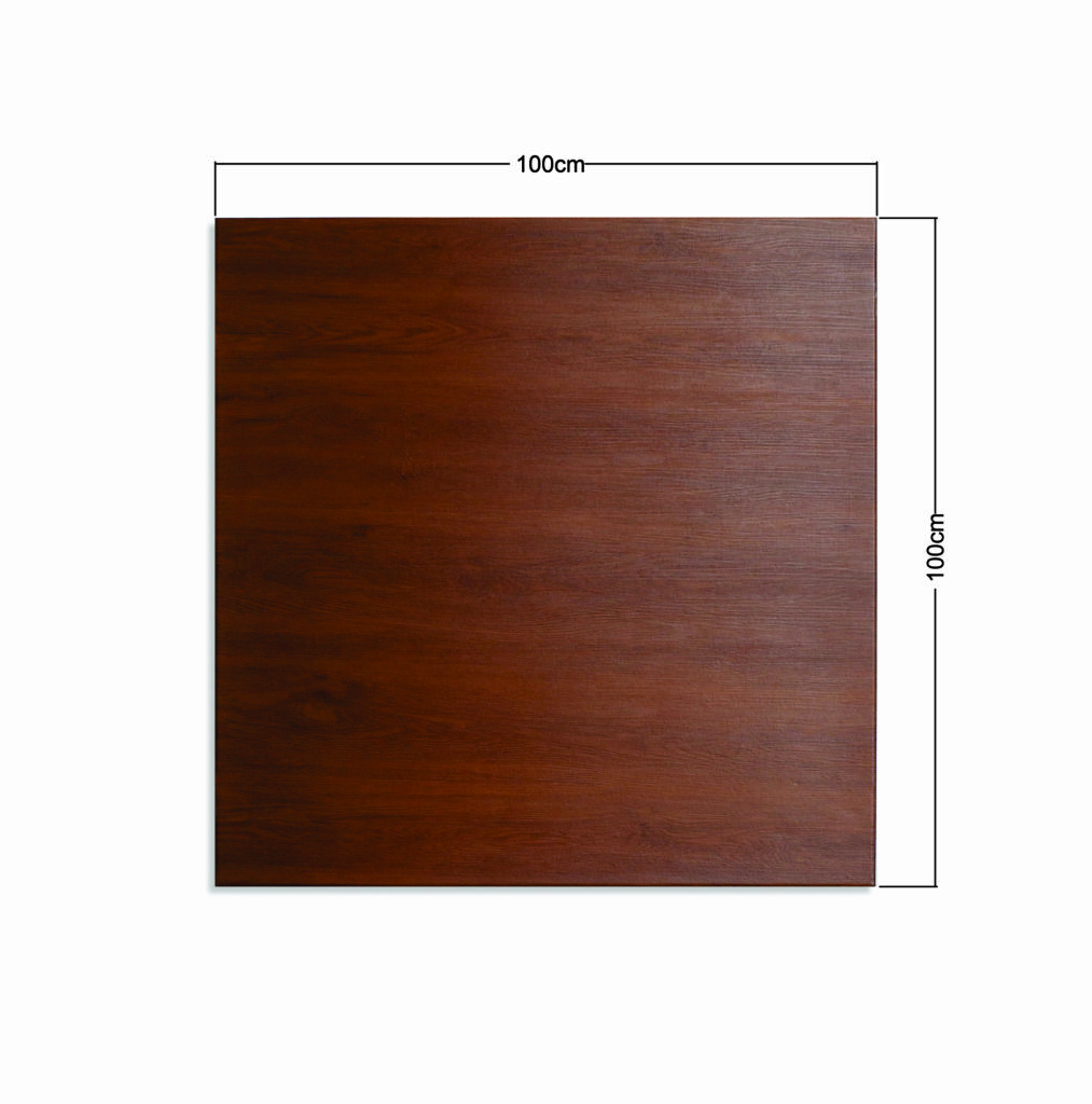 Vinyl laminated rubber gym flooring tile 100x100 cm with wood finish for gym use
