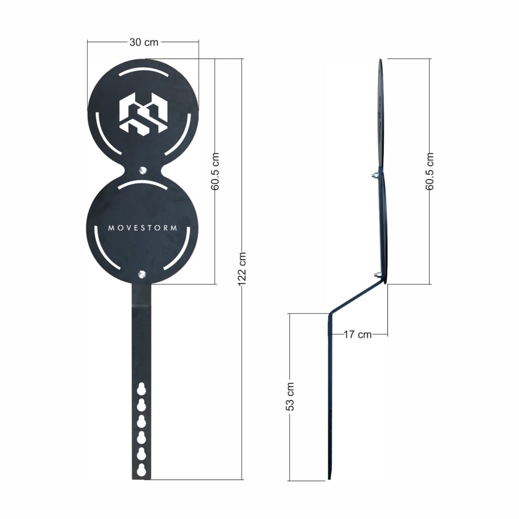 Movestorm Wall Ball Target for rack and rig with 8 mm steel plate