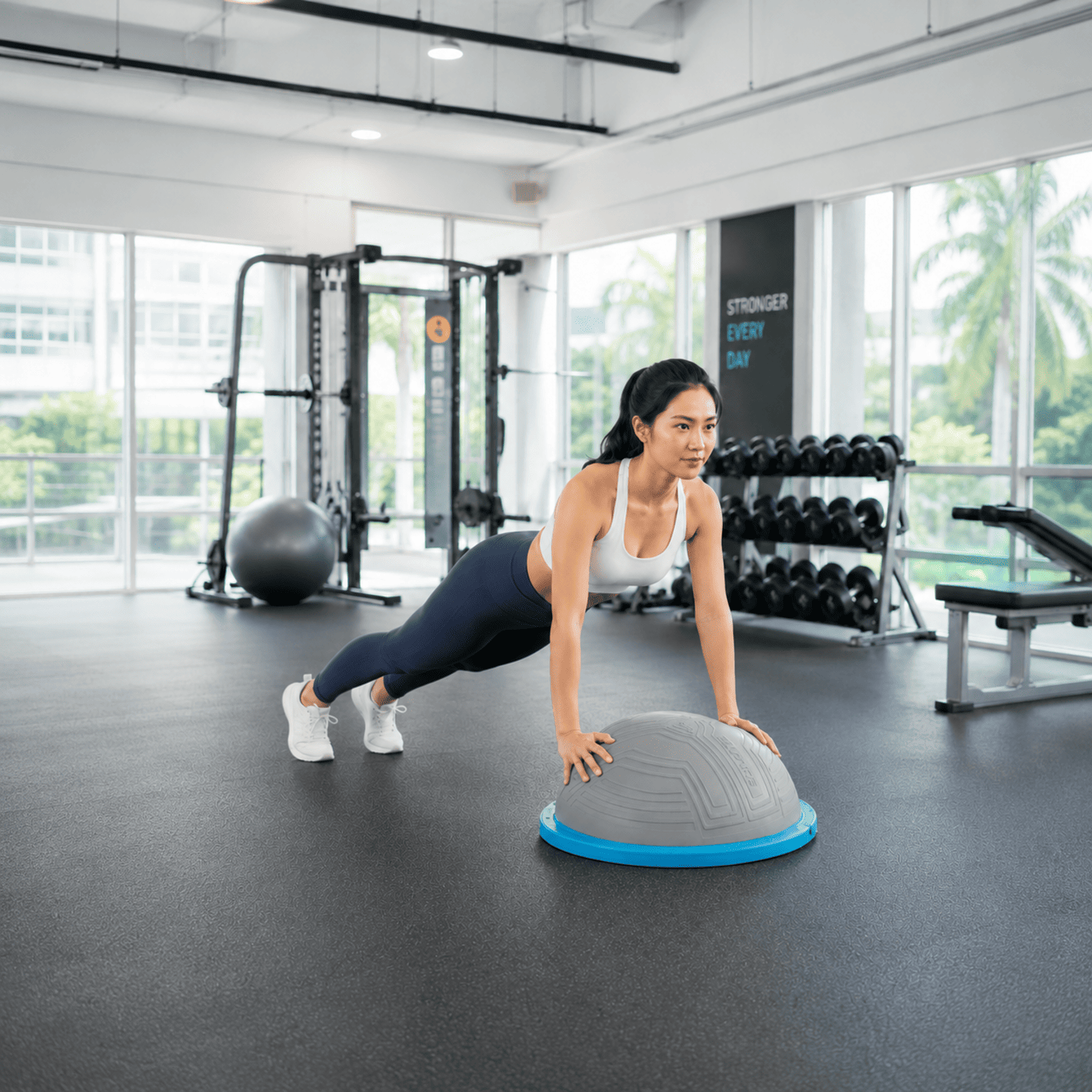 Livepro Balance Trainer gallery 2 Woman performing plank exercise using LIVEPRO Balance Trainer
