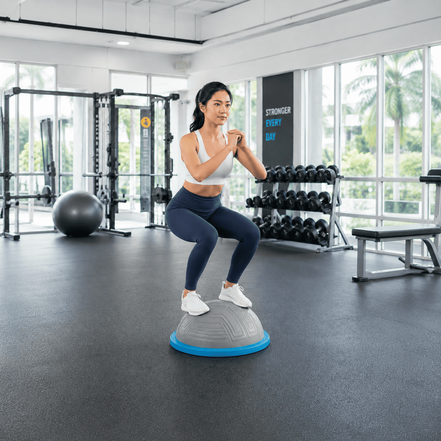 Livepro Balance Trainer gallery 4 Woman performing squat exercise on LIVEPRO Balance Trainer